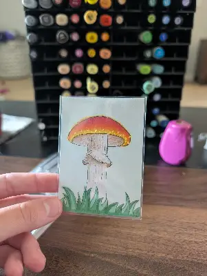 The Mushroom aceo art card thumbnail 2