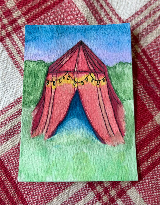 Twilight Tent aceo art card