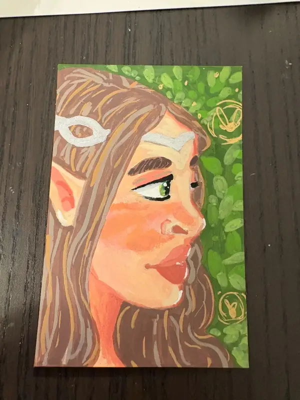 Forest Elf aceo art card