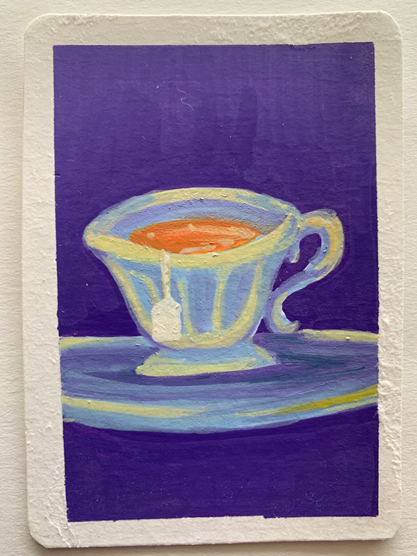 Teacup aceo art card