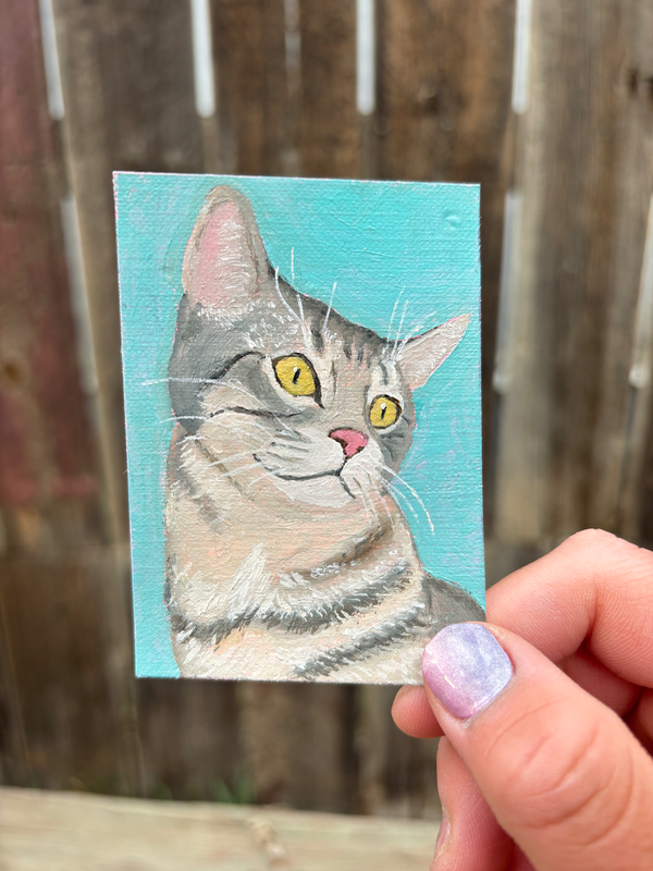 Cat aceo art card