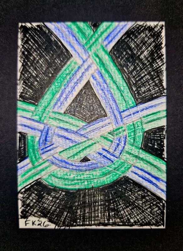 Teardrop 2 aceo art card