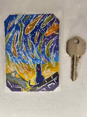 Hunting Sky Fish aceo art card thumbnail 2
