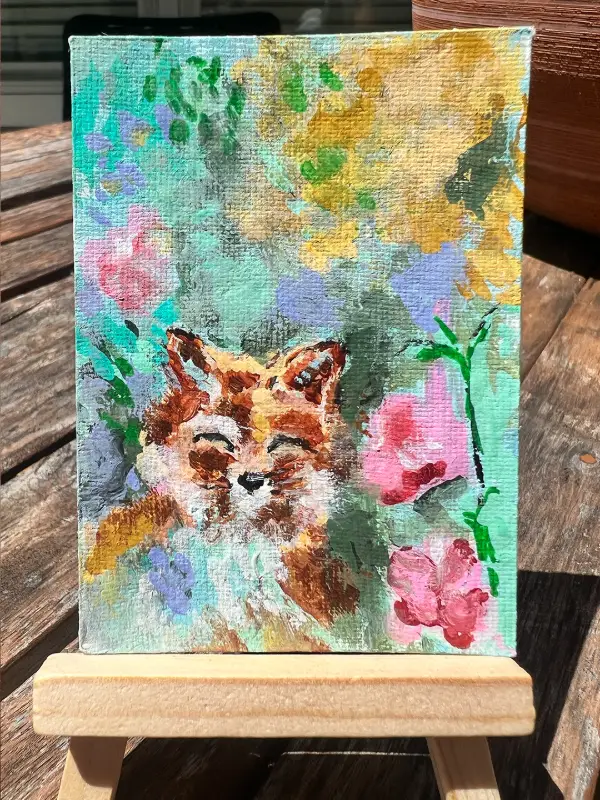 Foxglove aceo art card