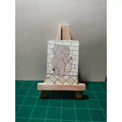 Pee-anut aceo art card thumbnail 3