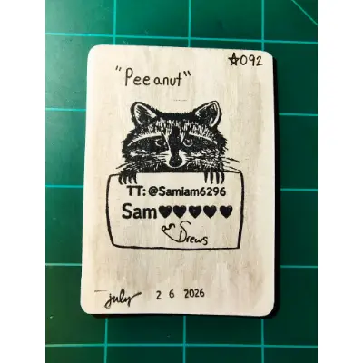 Pee-anut aceo art card thumbnail 2