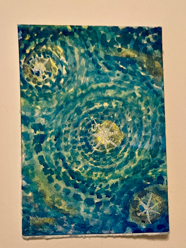 Sister Stars aceo art card