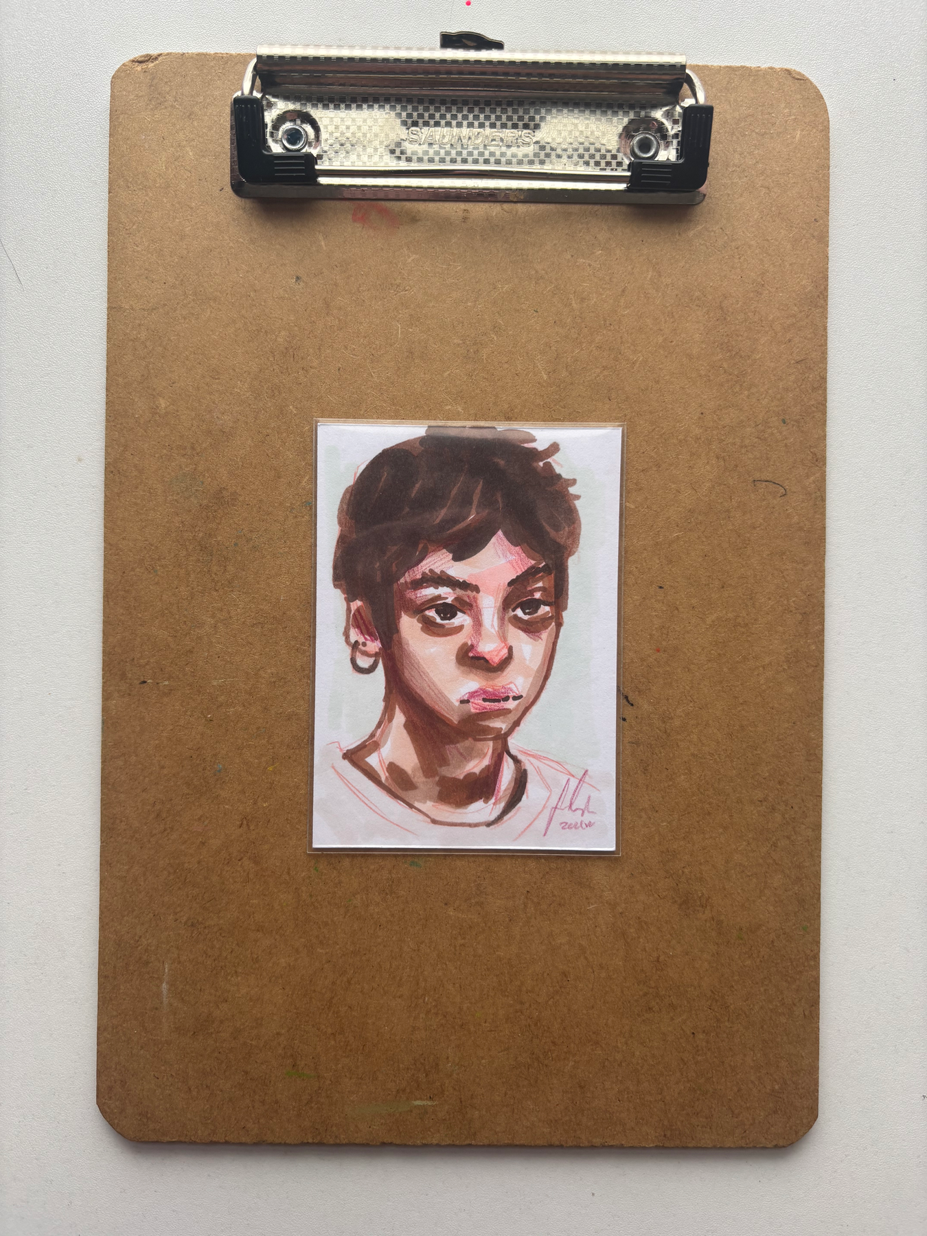 “Imperfect Portrait” aceo art card