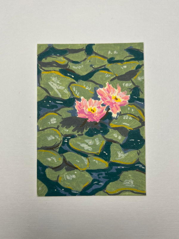Lone Lilies aceo art card