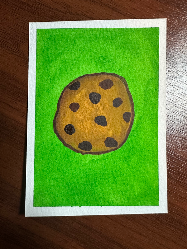 Chocolate Chip Cookie aceo art card