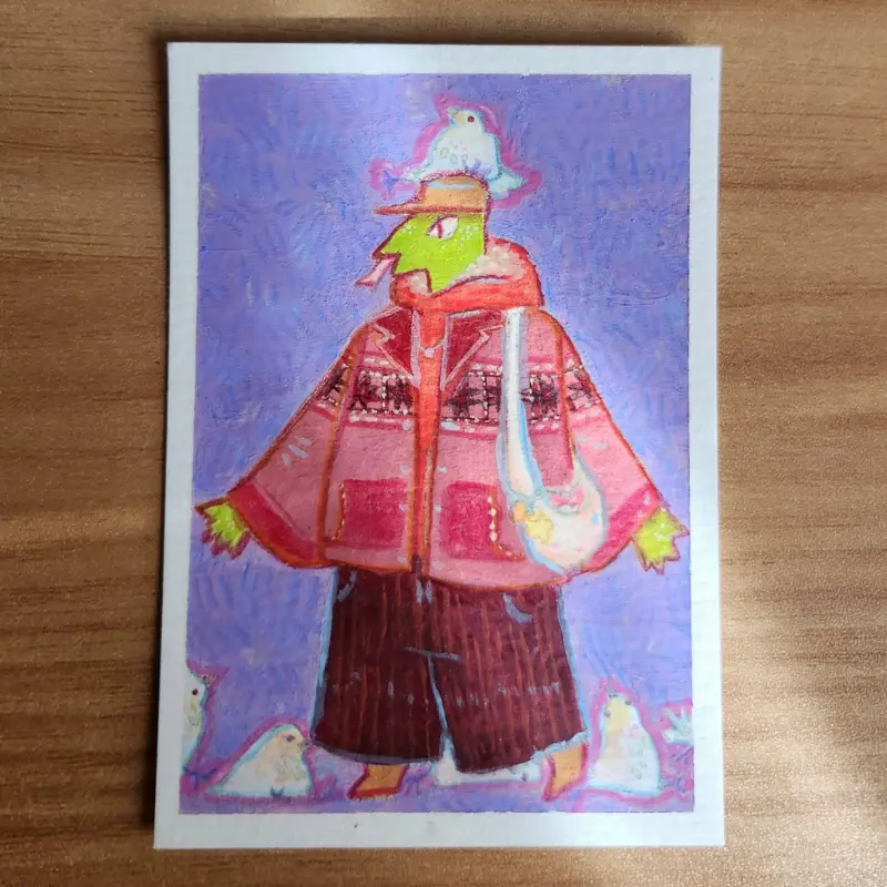 new friends aceo art card