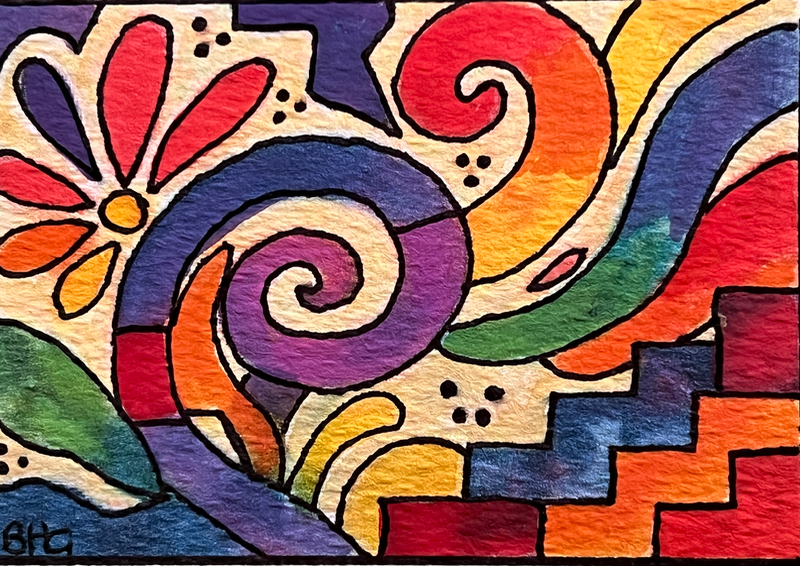 Swirl Ole aceo art card