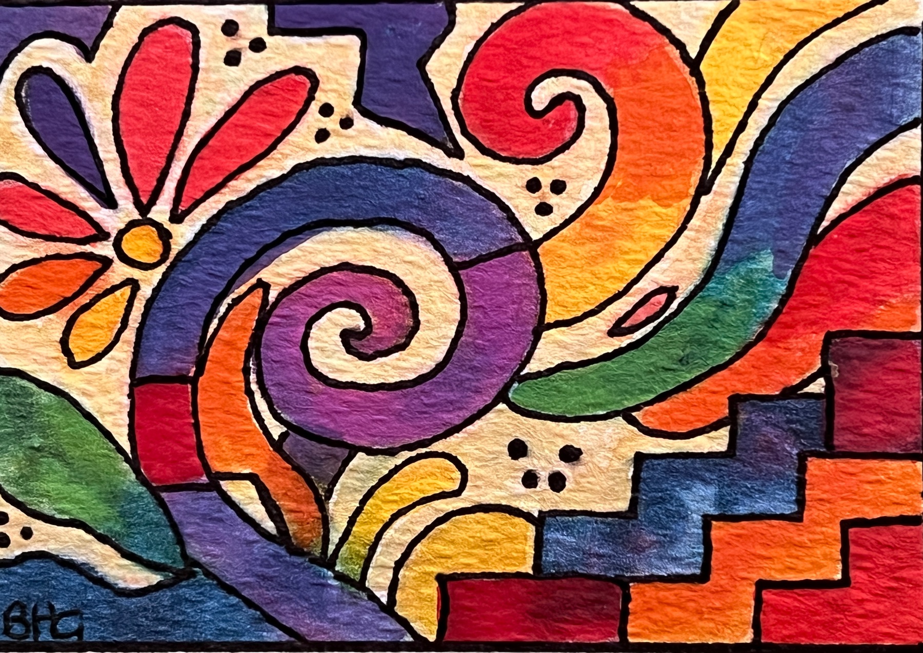 Swirl Ole aceo art card