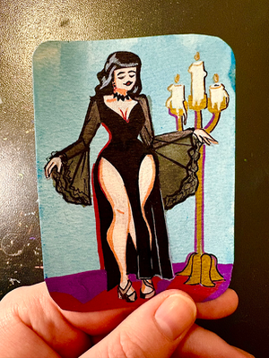 In The Night aceo art card thumbnail 2