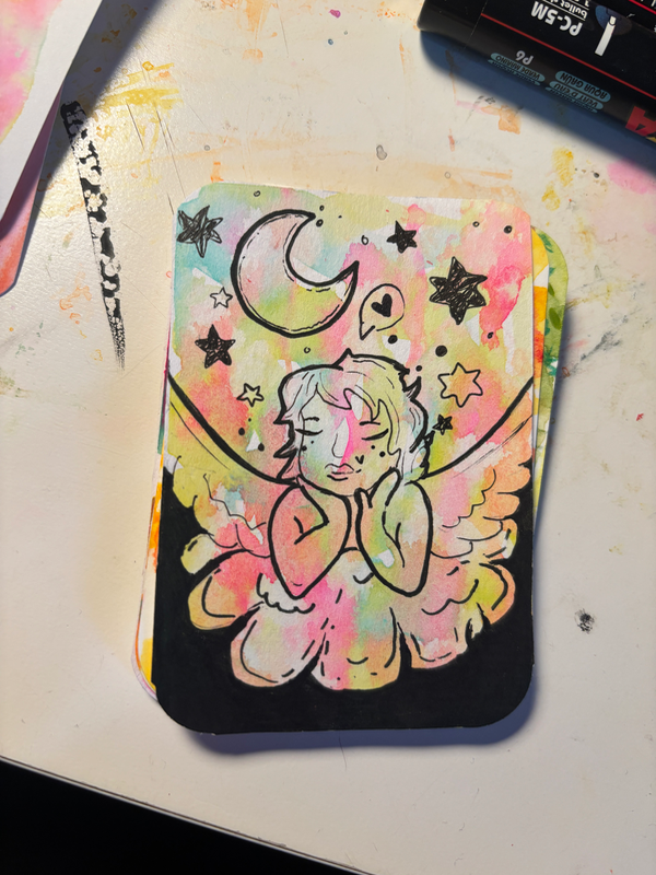 Angelic napz aceo art card