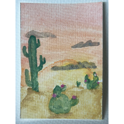 Homeward Glow aceo art card thumbnail 2