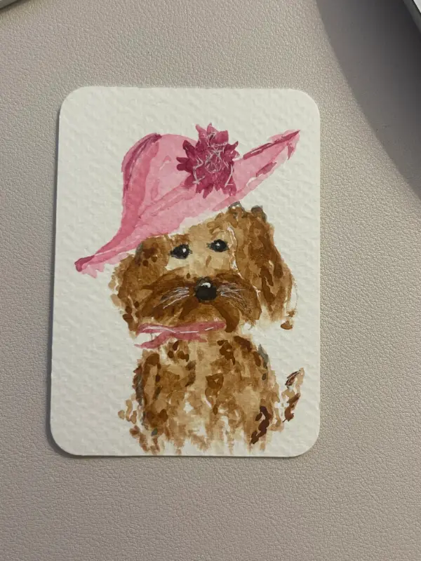 "Lady in Pink" aceo art card