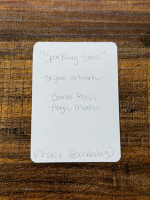 Sparkling Stars aceo art card thumbnail 2
