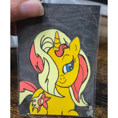 My Little Pony- Sunset Shimmer aceo art card thumbnail 1