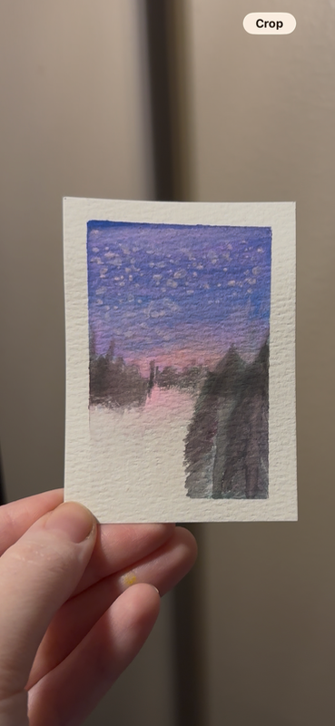Pink Forest aceo art card