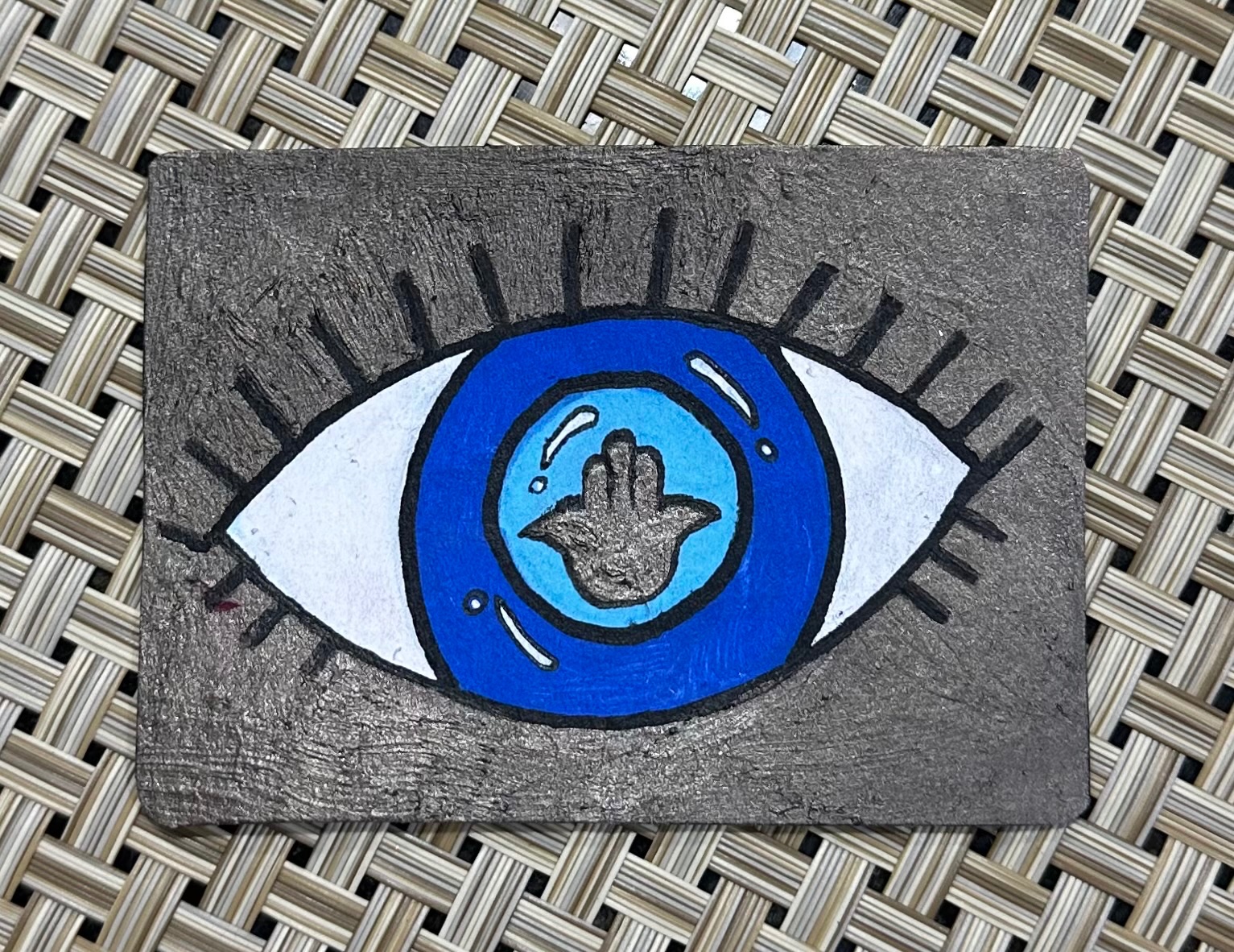 Evil eye aceo art card