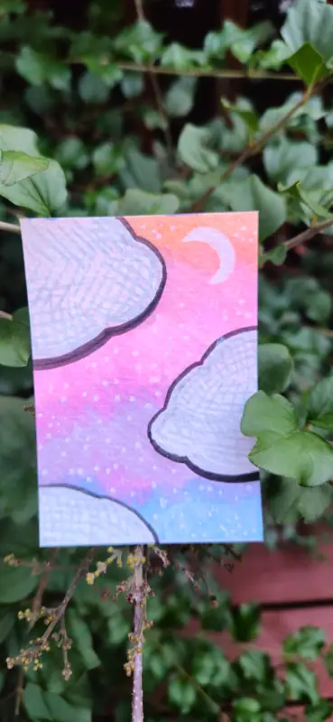 Candy Skies aceo art card