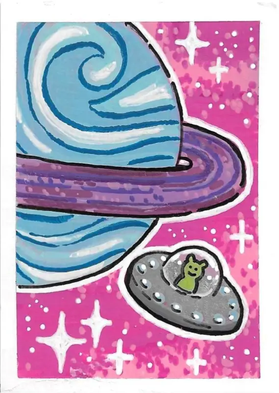 Planet Cutie aceo art card