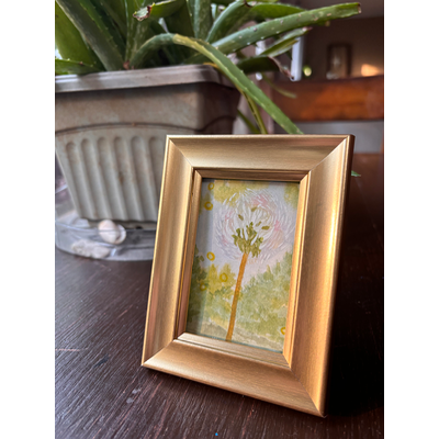 Firefly forest- Dandelion aceo art card thumbnail 2