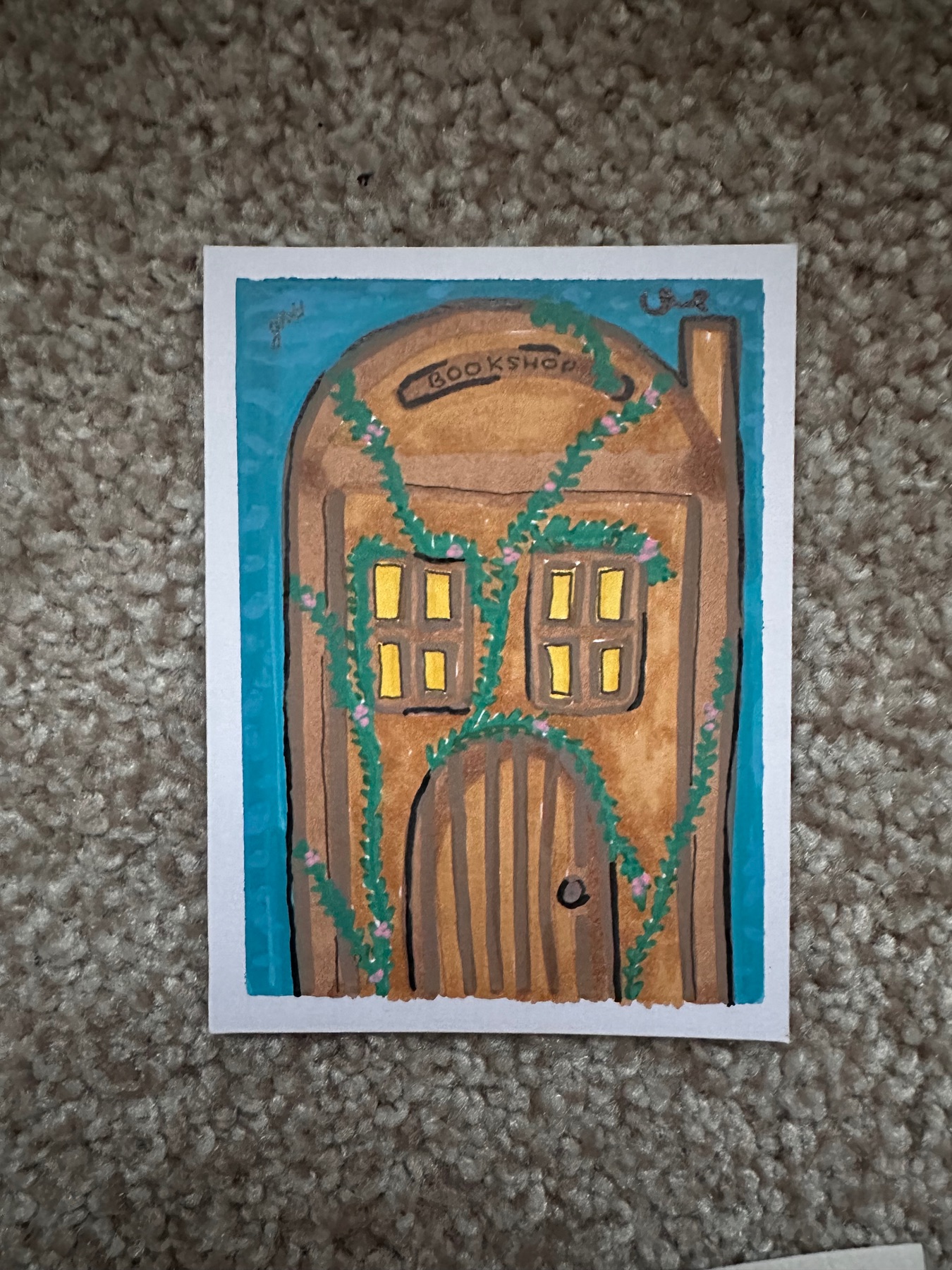 The Bookshop aceo art card