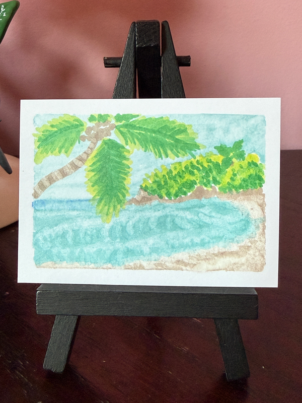 Tropical Serenity aceo art card