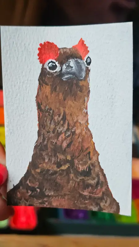 Willow Ptarmigan aceo art card