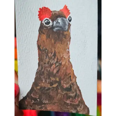 Willow Ptarmigan aceo art card thumbnail 1