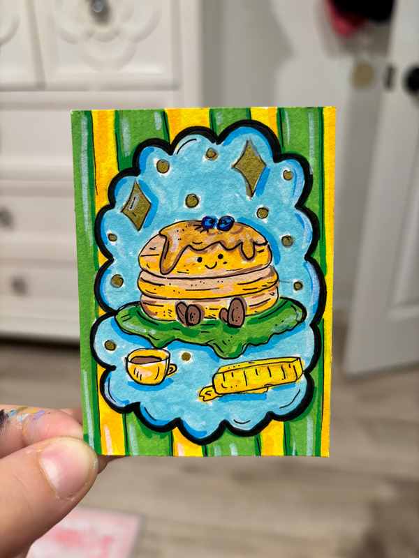 Pancake JellyCat | Toy Illustration aceo art card