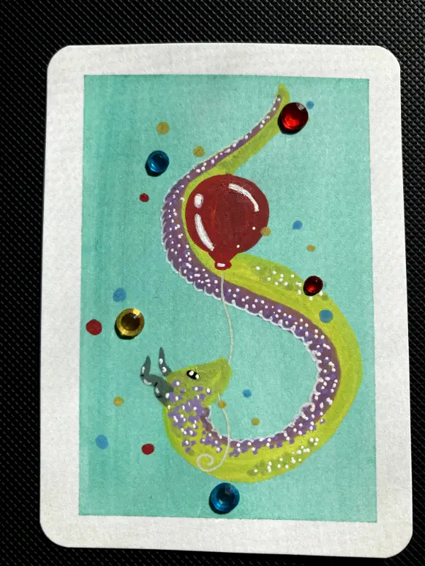 Drifting Gems aceo art card