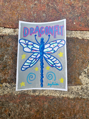 The Garden Lurkers: Dragonfly aceo art card thumbnail 2