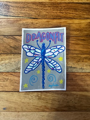 The Garden Lurkers: Dragonfly aceo art card thumbnail 4