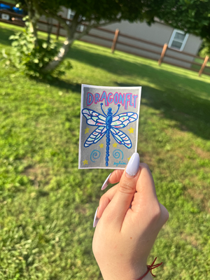 The Garden Lurkers: Dragonfly aceo art card thumbnail 3
