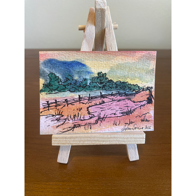 Water Well - Countryside Series #8/9 aceo art card thumbnail 1