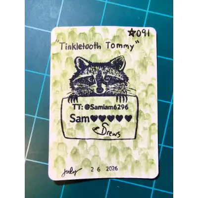 Tinkletooth Tommy aceo art card thumbnail 2
