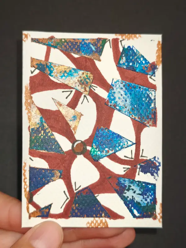 Swimming in the Sound #6 aceo art card