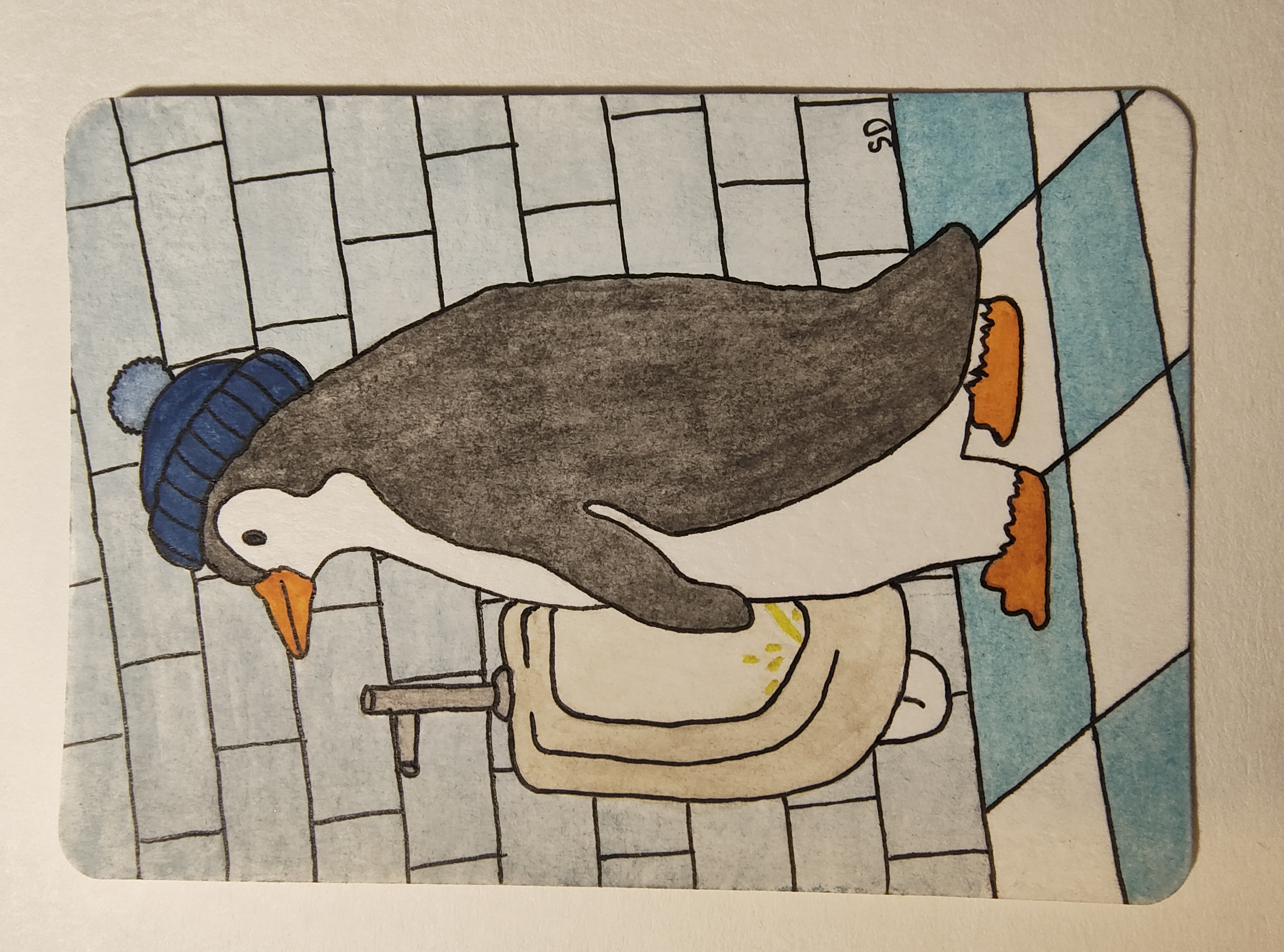 Chilly Willy 🥶 aceo art card