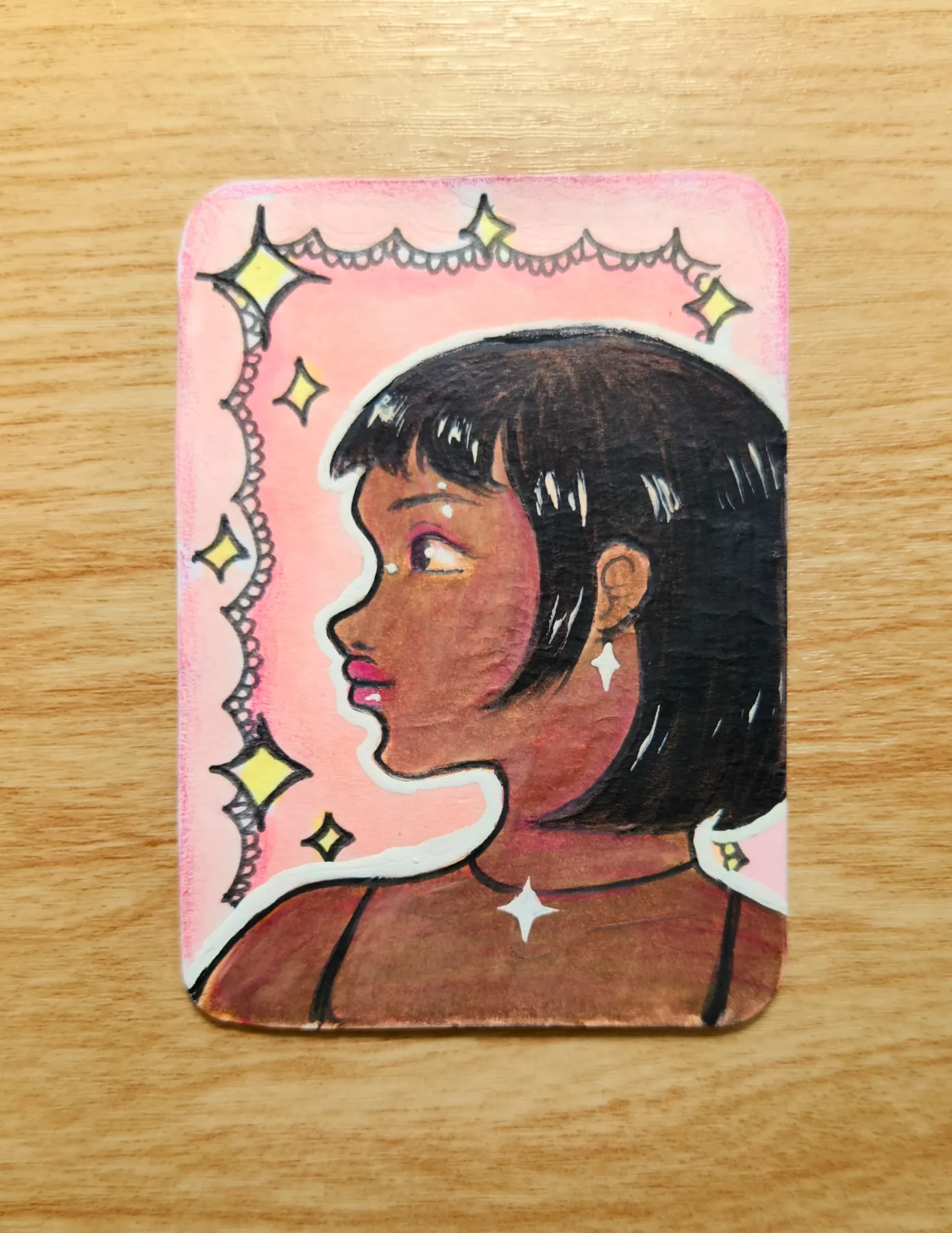 Portrait "Spring Leia" aceo art card