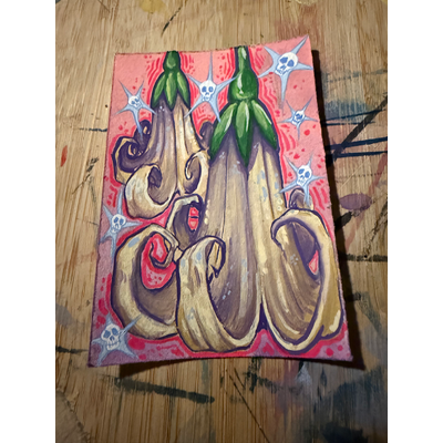 Angel’s Trumpet aceo art card thumbnail 1