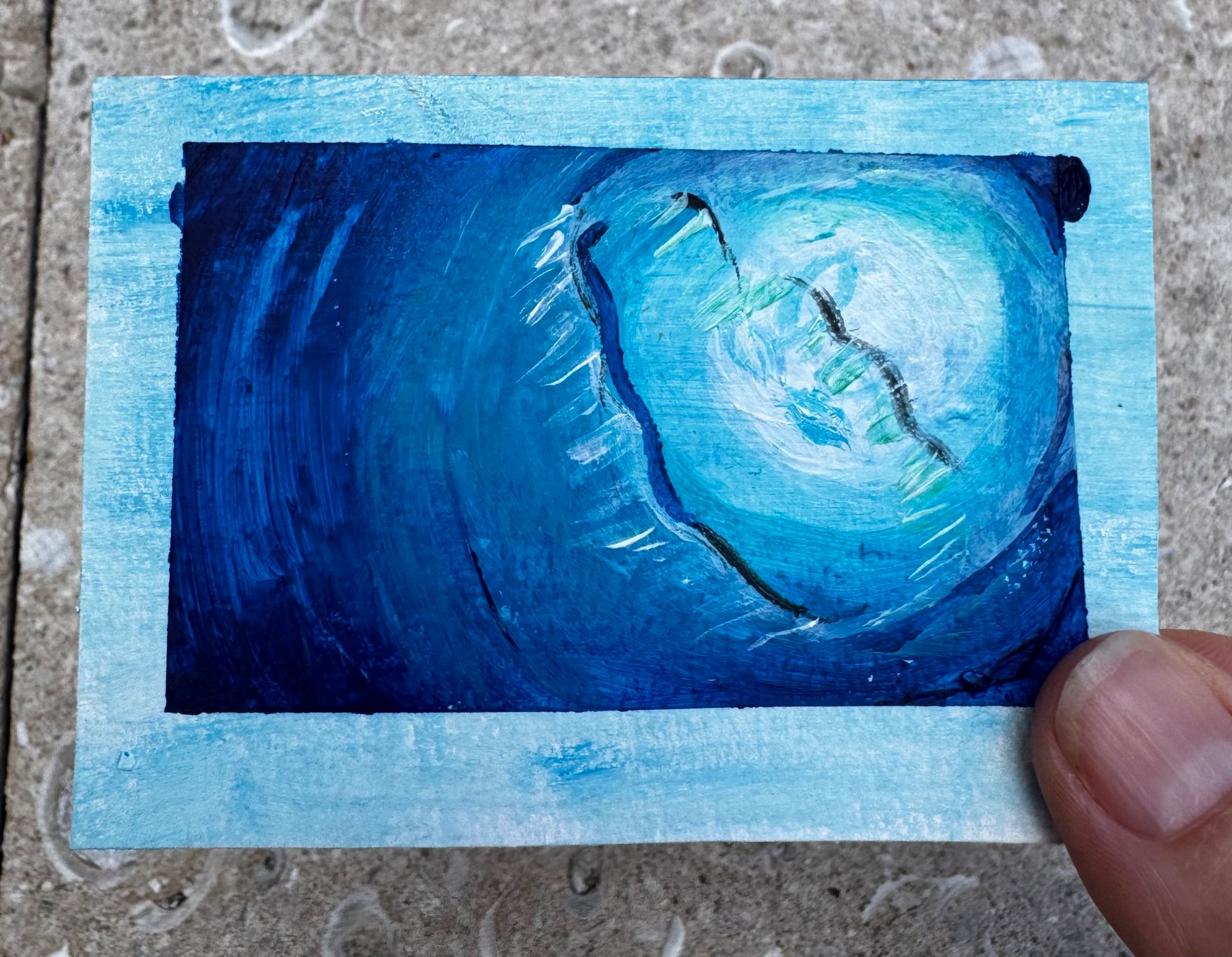 Nightshot Jellyfish aceo art card