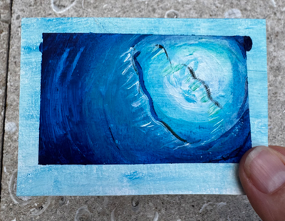 Nightshot Jellyfish aceo art card thumbnail 1