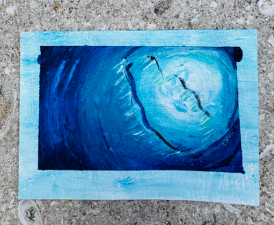 Nightshot Jellyfish aceo art card thumbnail 2