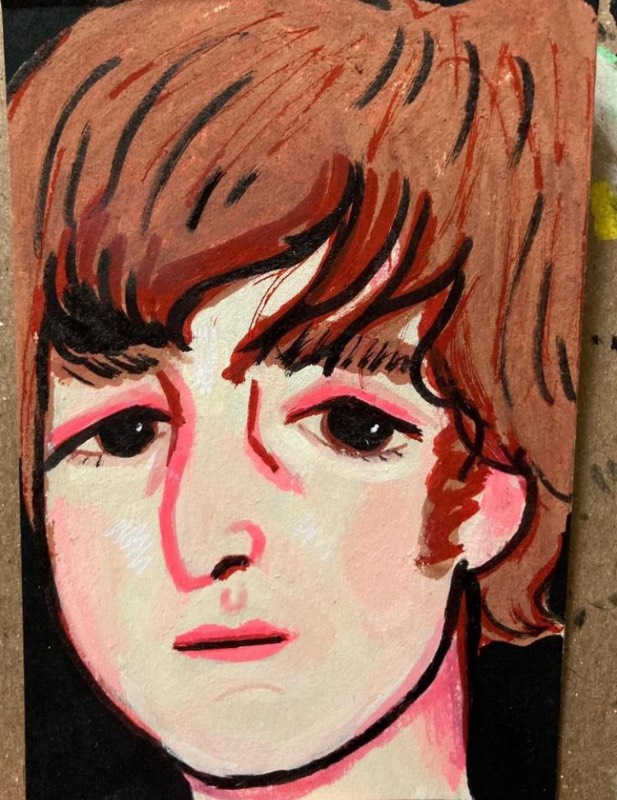 John Lennon 65 aceo art card