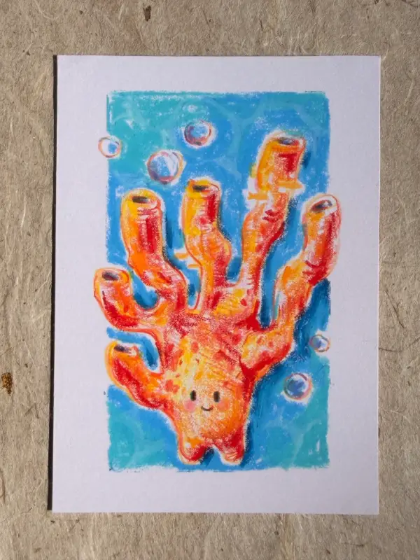 Coral Guy aceo art card