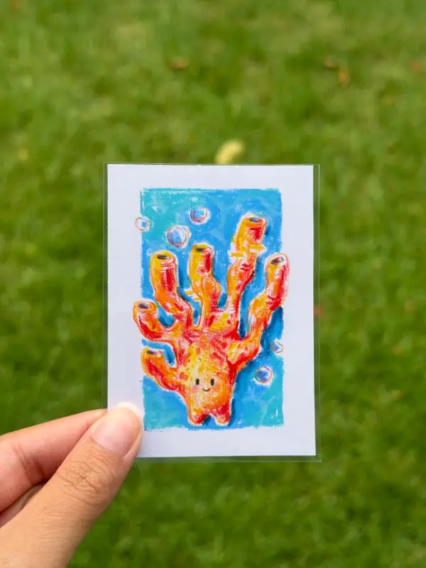 Coral Guy aceo art card