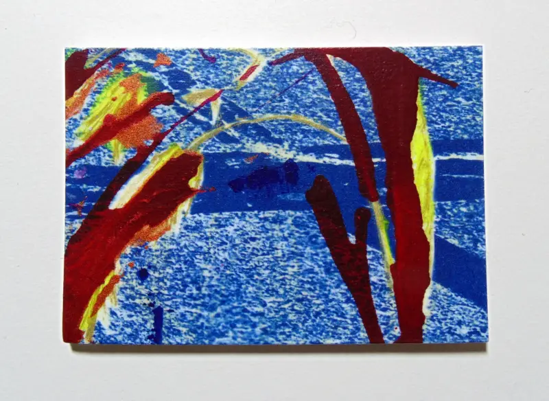 Roanoke Mixed Media Original Art ACEO Cyanotype Ink aceo art card